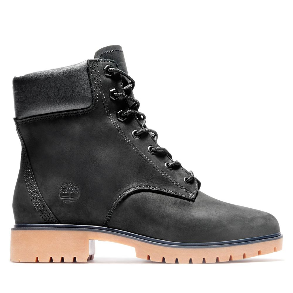 Botas 6-Inch Timberland Argentina Mujer - 6-Inch Jayne Waterproof Cuero - Negras - SBJPXI-016